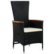 Afuera Living 11 Piece Poly Rattan Garden Dining Set in Black/Cream White