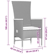 Afuera Living 11 Piece Poly Rattan Garden Dining Set in Black/Cream White