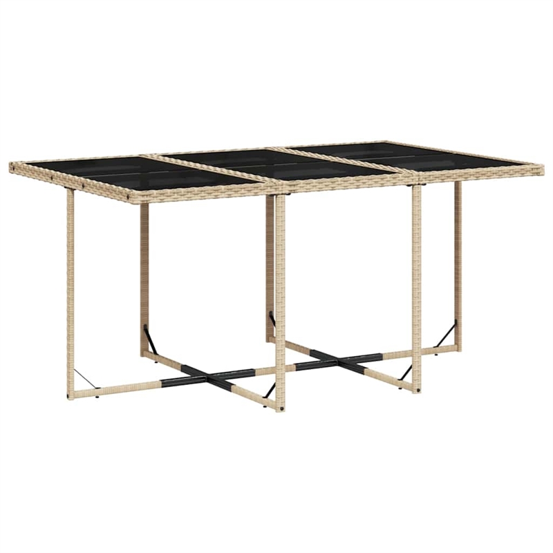 Afuera Living 10 Piece Poly Rattan Patio Dining Set with Cushions in Beige/Black