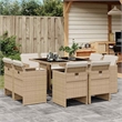 Afuera Living Contemporary 9 Piece Patio Dining Set in Black