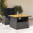 Afuera Living Contemporary Rattan Garden Dining Set in Black and Brown