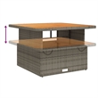 Afuera Living Contemporary 4 Piece Garden Dining Set in Gray