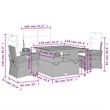 Afuera Living Contemporary 4 Piece Garden Dining Set in Gray