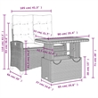 Afuera Living 2 Piece Rattan Garden Dining Set in Gray and Brown