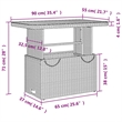 Afuera Living 2 Piece Rattan Garden Dining Set in Gray and Brown