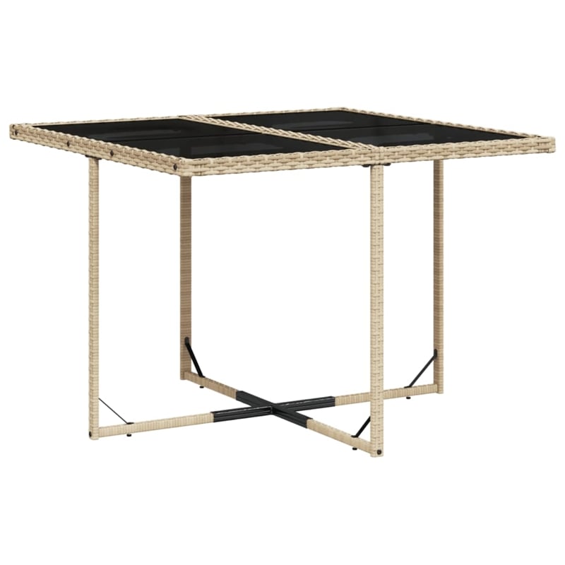 Afuera Living Contemporary 5 Piece Rattan Patio Dining Set in Beige