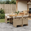 Afuera Living Contemporary 5 Piece Patio Dining Set in Brown