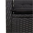 Afuera Living 2 Piece Rattan Garden Dining Set in Black and Brown
