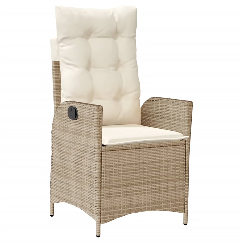Afuera Living 5 Piece Rattan Garden Dining Set in Beige/Cream White