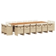 Afuera Living Contemporary 17 Piece Patio Dining Set in Beige