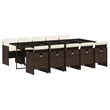 Afuera Living Contemporary 11 Piece Steel Patio Dining Set in White