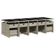 Afuera Living 14-Seater Patio Dining Set in Anthracite/Light Gray