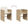 Afuera Living 12 Piece Poly Rattan Patio Dining Set in Black/Cream White