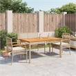 Afuera Living Contemporary 4 Piece Garden Dining Set in Beige