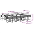 Afuera Living 13 Piece Rattan Garden Dining Set in Brown/Cream white
