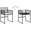 Afuera Living 17 Piece Poly Rattan Garden Dining Set in Black/Cream White