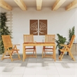 Afuera Living Contemporary 5 Piece Garden Dining Set in Brown