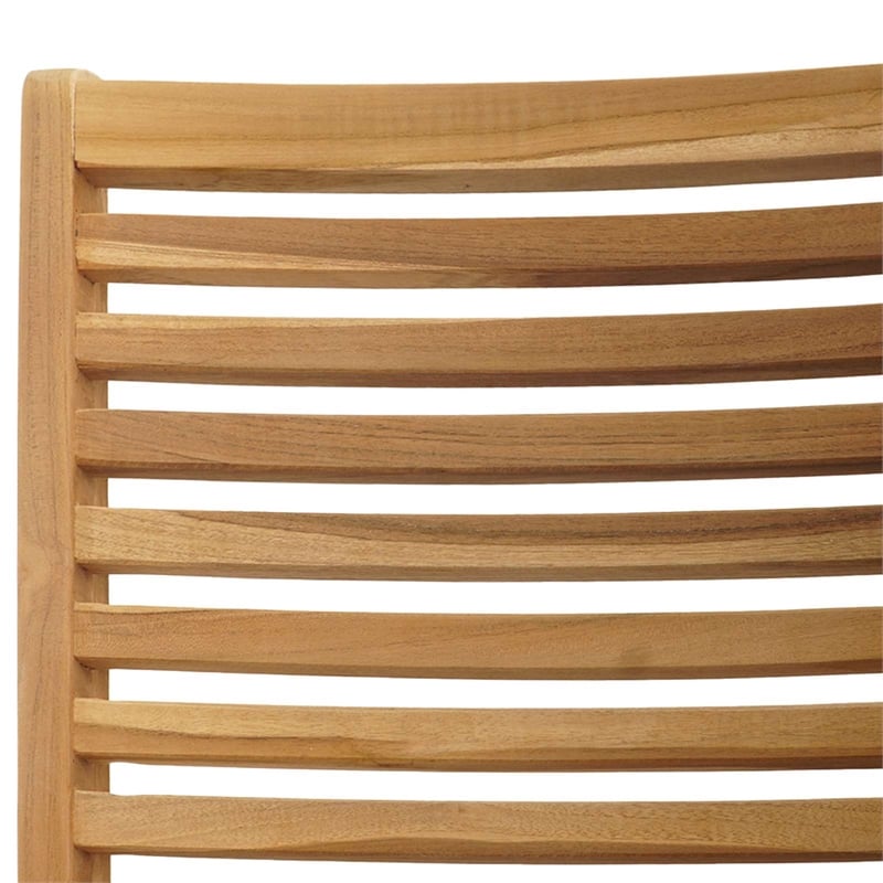 Afuera Living 7 Piece Solid Teak Wood Garden Dining Set in Brown