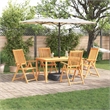 Afuera Living Contemporary 5 Piece Garden Dining Set in Brown