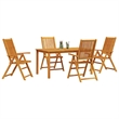 Afuera Living Contemporary 5 Piece Garden Dining Set in Brown