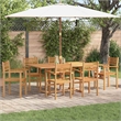 Afuera Living Contemporary 7 Piece Garden Dining Set in Brown