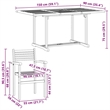 Afuera Living Contemporary 7 Piece Garden Dining Set in Brown