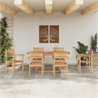 Afuera Living Contemporary 7 Piece Garden Dining Set in Brown