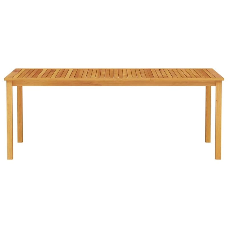 Afuera Living Contemporary Solid Acacia Wood Garden Dining Set in Brown