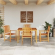 Afuera Living Contemporary 5 Piece Garden Dining Set in Brown