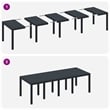 Afuera Living 11 Piece Poly Rattan Garden Dining Set in Anthracite