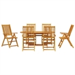 Afuera Living Contemporary 7 Piece Garden Dining Set in Brown