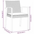 Afuera Living Contemporary 5 Piece Rattan Garden Dining Set in Black