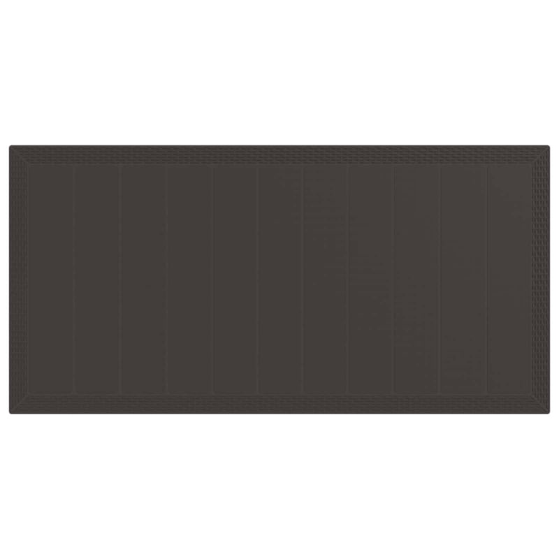 Afuera Living 7 Piece Poly Rattan Garden Dining Set in Brown