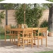 Afuera Living Contemporary 5 Piece Garden Dining Set in Brown
