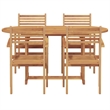 Afuera Living Contemporary 5 Piece Garden Dining Set in Brown