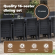Afuera Living 7 Piece Poly Rattan Garden Dining Set with Cushions in Anthracite