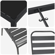 Afuera Living 5 Piece Powder-Coated Steel Garden Dining Set in Anthracite