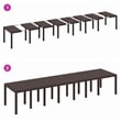 Afuera Living 15 Piece Poly Rattan Garden Dining Set with Cushions in Brown