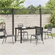 Afuera Living 5 Piece Powder-Coated Steel Garden Dining Set in Anthracite