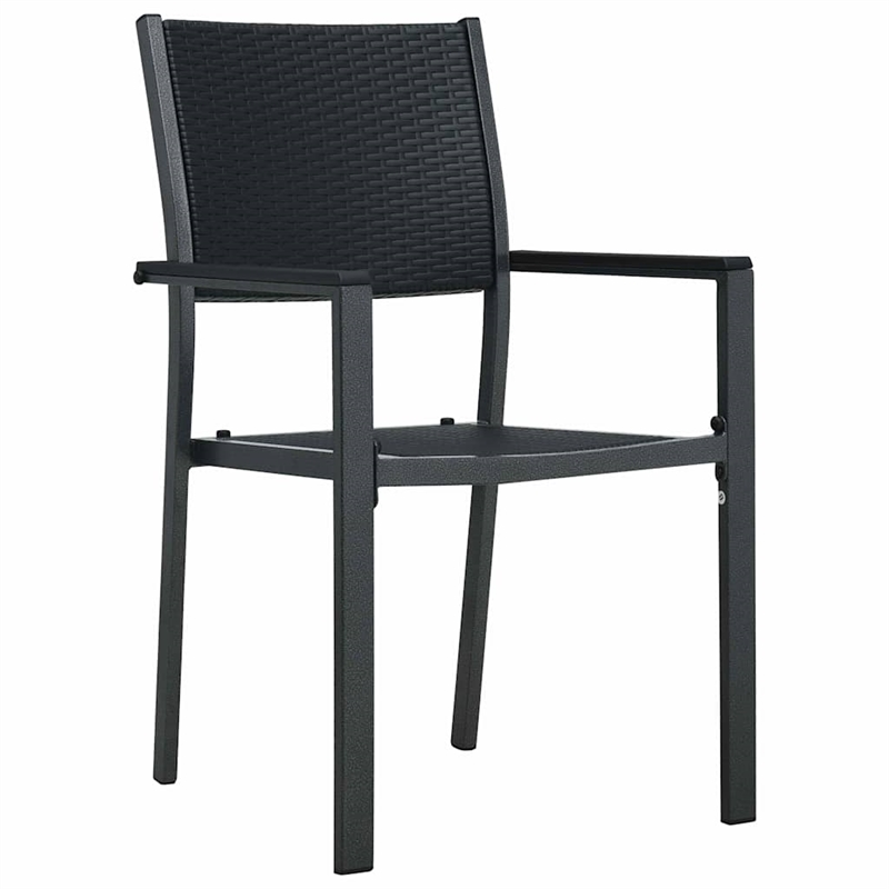 Afuera Living 5 Piece Powder-Coated Steel Garden Dining Set in Black