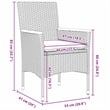 Afuera Living 5 Piece Poly Rattan Garden Dining Set with Cushions in Beige