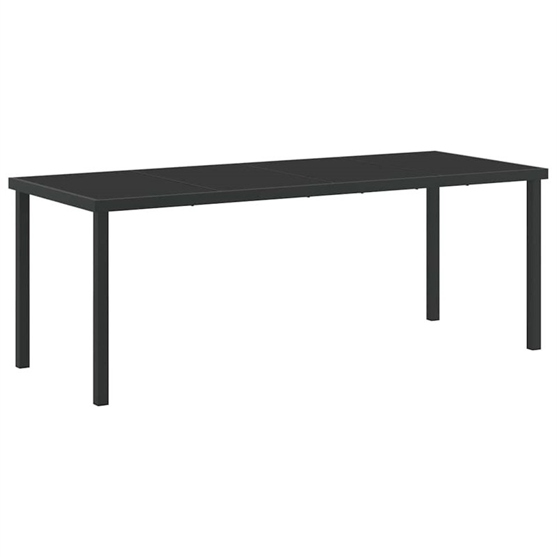 Afuera Living 7 Piece Powder-Coated Steel Garden Dining Set in Black