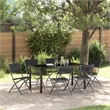 Afuera Living 7 Piece Powder-Coated Steel Garden Dining Set in Black
