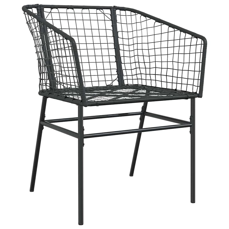 Afuera Living 7 Piece Poly Rattan Garden Dining Set in Black
