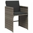 Afuera Living 5 Piece Poly Rattan Garden Dining Set with Cushions in Gray
