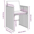 Afuera Living 5 Piece Poly Rattan Garden Dining Set with Cushions in Gray