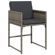 Afuera Living 5 Piece Poly Rattan Garden Dining Set with Cushions in Gray