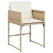 Afuera Living 5 Piece Poly Rattan Garden Dining Set with Cushions in Beige