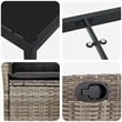 Afuera Living 5 Piece Poly Rattan Garden Dining Set with Cushions in Black