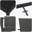 Afuera Living 7 Piece Poly Rattan Garden Dining Set with Cushions in Black
